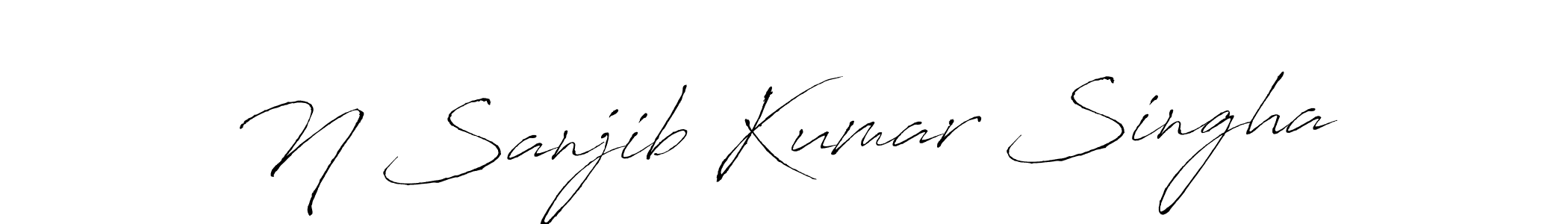 The best way (Antro_Vectra) to make a short signature is to pick only two or three words in your name. The name N Sanjib Kumar Singha include a total of six letters. For converting this name. N Sanjib Kumar Singha signature style 6 images and pictures png