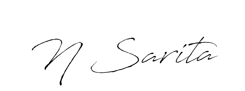 N Sarita stylish signature style. Best Handwritten Sign (Antro_Vectra) for my name. Handwritten Signature Collection Ideas for my name N Sarita. N Sarita signature style 6 images and pictures png