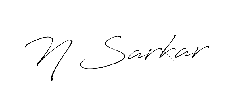 Create a beautiful signature design for name N Sarkar. With this signature (Antro_Vectra) fonts, you can make a handwritten signature for free. N Sarkar signature style 6 images and pictures png