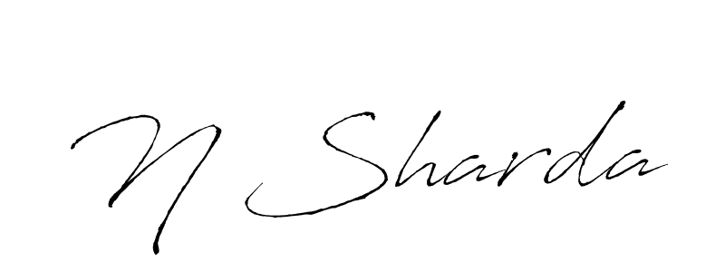 N Sharda stylish signature style. Best Handwritten Sign (Antro_Vectra) for my name. Handwritten Signature Collection Ideas for my name N Sharda. N Sharda signature style 6 images and pictures png