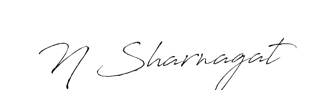 How to make N Sharnagat name signature. Use Antro_Vectra style for creating short signs online. This is the latest handwritten sign. N Sharnagat signature style 6 images and pictures png