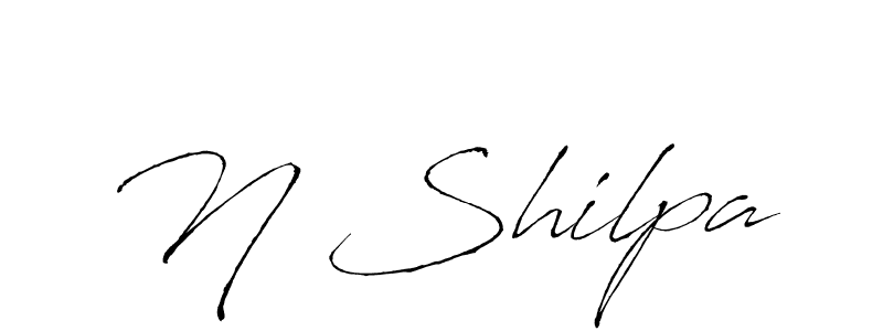 Create a beautiful signature design for name N Shilpa. With this signature (Antro_Vectra) fonts, you can make a handwritten signature for free. N Shilpa signature style 6 images and pictures png