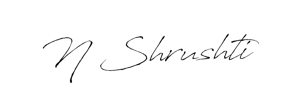 Antro_Vectra is a professional signature style that is perfect for those who want to add a touch of class to their signature. It is also a great choice for those who want to make their signature more unique. Get N Shrushti name to fancy signature for free. N Shrushti signature style 6 images and pictures png