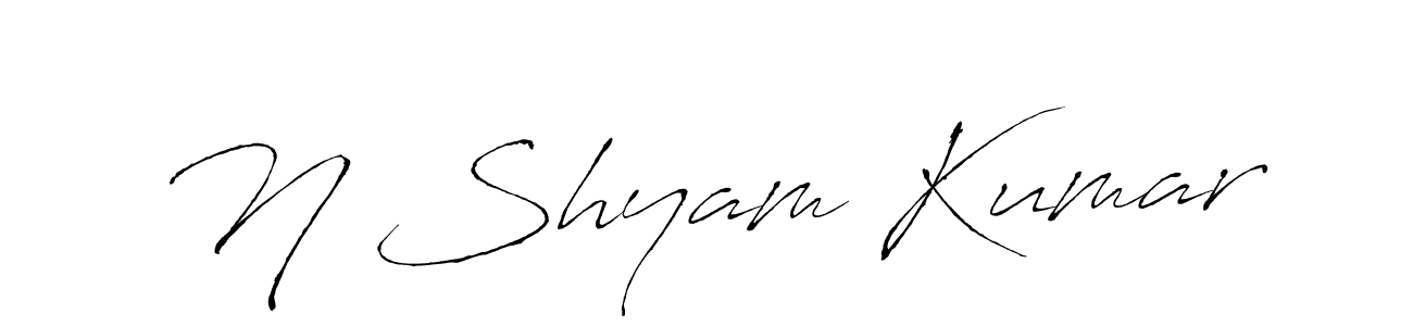 How to make N Shyam Kumar signature? Antro_Vectra is a professional autograph style. Create handwritten signature for N Shyam Kumar name. N Shyam Kumar signature style 6 images and pictures png