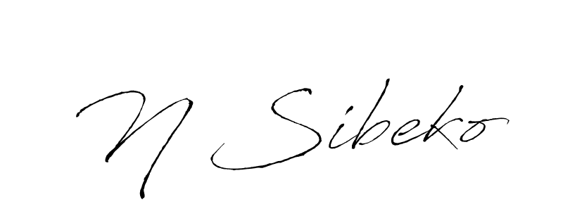 Create a beautiful signature design for name N Sibeko. With this signature (Antro_Vectra) fonts, you can make a handwritten signature for free. N Sibeko signature style 6 images and pictures png