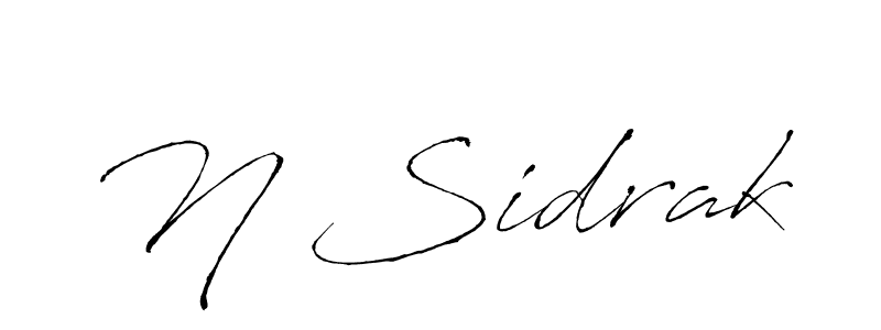 How to make N Sidrak signature? Antro_Vectra is a professional autograph style. Create handwritten signature for N Sidrak name. N Sidrak signature style 6 images and pictures png