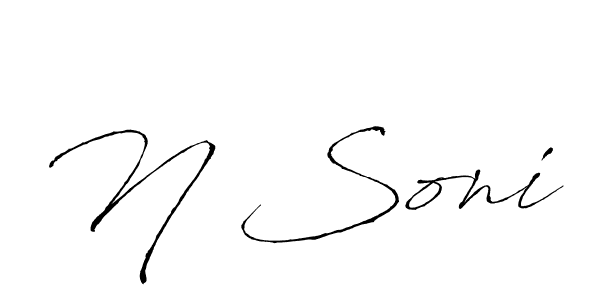 Also You can easily find your signature by using the search form. We will create N Soni name handwritten signature images for you free of cost using Antro_Vectra sign style. N Soni signature style 6 images and pictures png