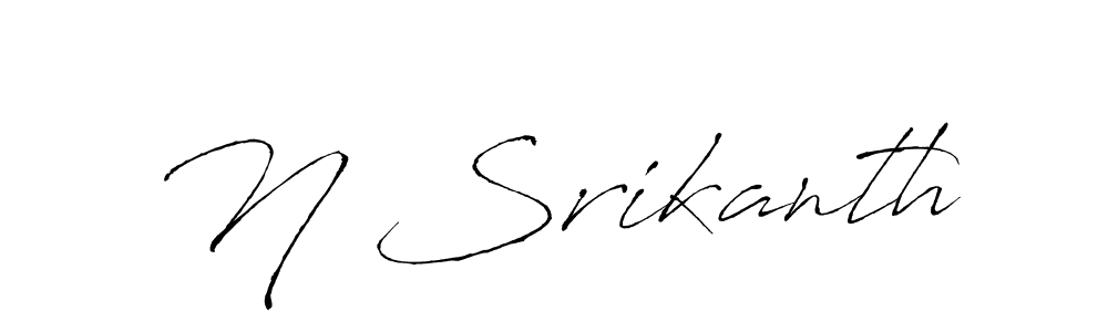 Antro_Vectra is a professional signature style that is perfect for those who want to add a touch of class to their signature. It is also a great choice for those who want to make their signature more unique. Get N Srikanth name to fancy signature for free. N Srikanth signature style 6 images and pictures png