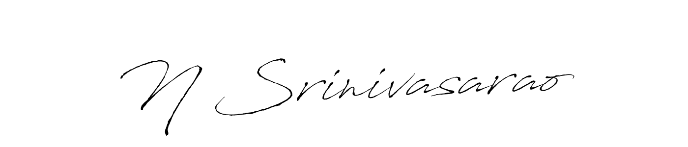 The best way (Antro_Vectra) to make a short signature is to pick only two or three words in your name. The name N Srinivasarao include a total of six letters. For converting this name. N Srinivasarao signature style 6 images and pictures png