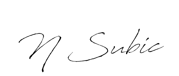 N Subic stylish signature style. Best Handwritten Sign (Antro_Vectra) for my name. Handwritten Signature Collection Ideas for my name N Subic. N Subic signature style 6 images and pictures png