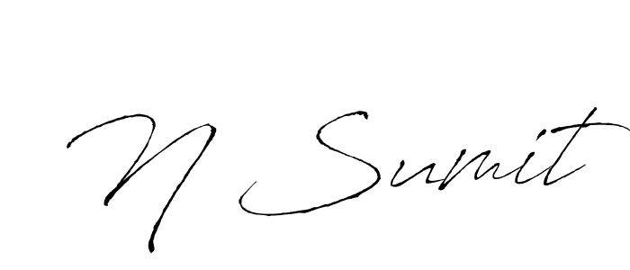 Create a beautiful signature design for name N Sumit. With this signature (Antro_Vectra) fonts, you can make a handwritten signature for free. N Sumit signature style 6 images and pictures png