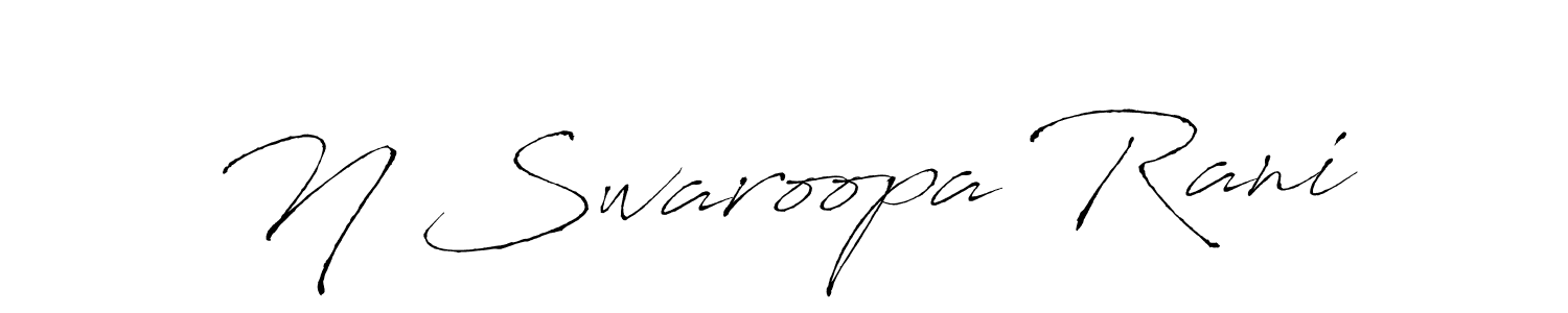 How to make N Swaroopa Rani name signature. Use Antro_Vectra style for creating short signs online. This is the latest handwritten sign. N Swaroopa Rani signature style 6 images and pictures png