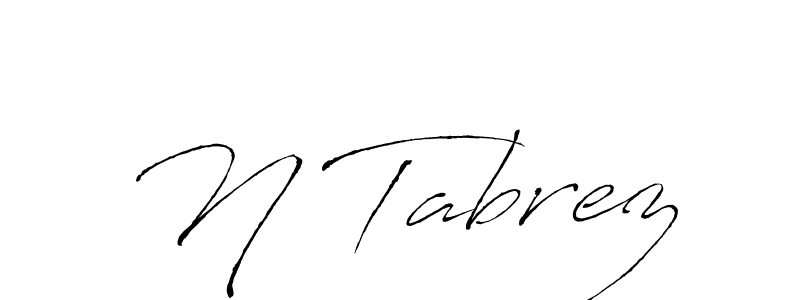 You should practise on your own different ways (Antro_Vectra) to write your name (N Tabrez) in signature. don't let someone else do it for you. N Tabrez signature style 6 images and pictures png