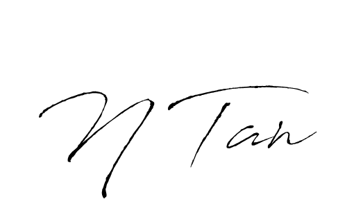 Design your own signature with our free online signature maker. With this signature software, you can create a handwritten (Antro_Vectra) signature for name N Tan. N Tan signature style 6 images and pictures png