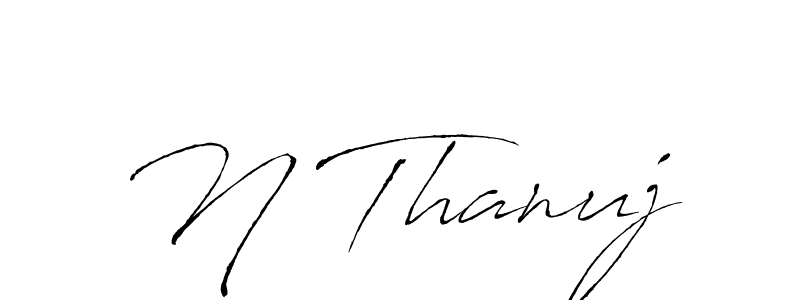 How to make N Thanuj signature? Antro_Vectra is a professional autograph style. Create handwritten signature for N Thanuj name. N Thanuj signature style 6 images and pictures png