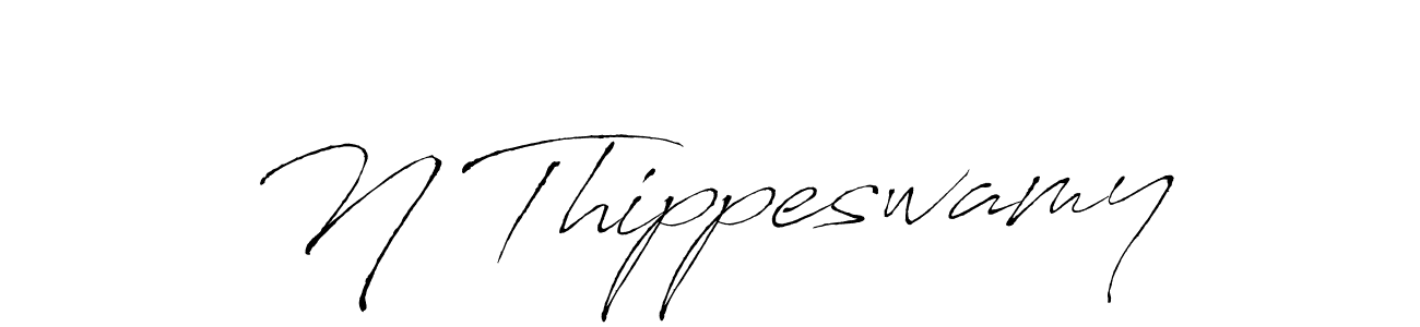 The best way (Antro_Vectra) to make a short signature is to pick only two or three words in your name. The name N Thippeswamy include a total of six letters. For converting this name. N Thippeswamy signature style 6 images and pictures png