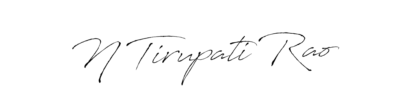 Design your own signature with our free online signature maker. With this signature software, you can create a handwritten (Antro_Vectra) signature for name N Tirupati Rao. N Tirupati Rao signature style 6 images and pictures png