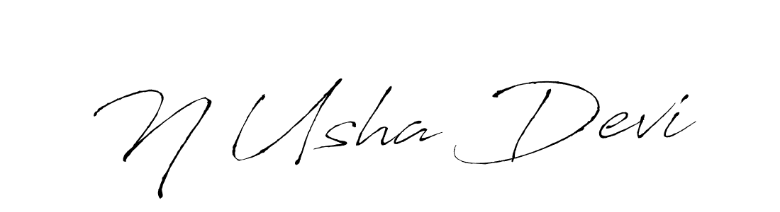 You should practise on your own different ways (Antro_Vectra) to write your name (N Usha Devi) in signature. don't let someone else do it for you. N Usha Devi signature style 6 images and pictures png