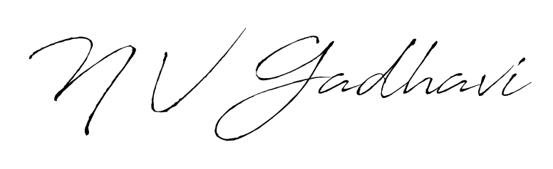 Create a personalized artistic stamp with N V Gadhavi in Antro_Vectra font. Perfect for visual artists, designers, and influencers. N V Gadhavi signature style 6 images and pictures png