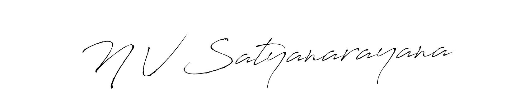 How to make N V Satyanarayana name signature. Use Antro_Vectra style for creating short signs online. This is the latest handwritten sign. N V Satyanarayana signature style 6 images and pictures png