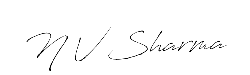 N V Sharma stylish signature style. Best Handwritten Sign (Antro_Vectra) for my name. Handwritten Signature Collection Ideas for my name N V Sharma. N V Sharma signature style 6 images and pictures png