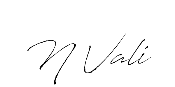 Make a beautiful signature design for name N Vali. With this signature (Antro_Vectra) style, you can create a handwritten signature for free. N Vali signature style 6 images and pictures png