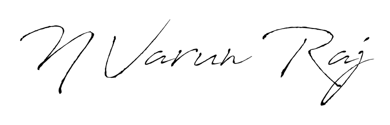 Explore multiple handwriting variations for N Varun Raj including this stunning Antro_Vectra design. Free to use across all platforms. N Varun Raj signature style 6 images and pictures png