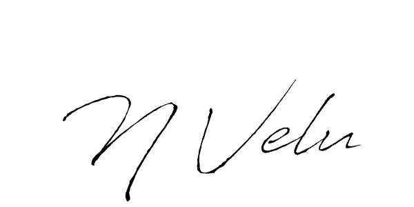 Best and Professional Signature Style for N Velu. Antro_Vectra Best Signature Style Collection. N Velu signature style 6 images and pictures png