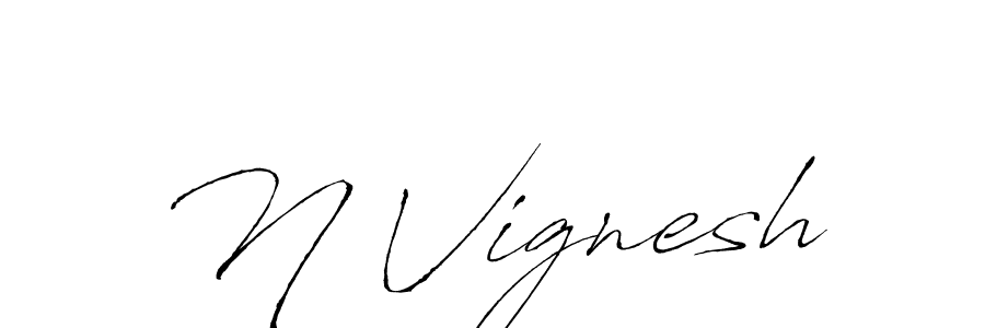 Antro_Vectra is a professional signature style that is perfect for those who want to add a touch of class to their signature. It is also a great choice for those who want to make their signature more unique. Get N Vignesh name to fancy signature for free. N Vignesh signature style 6 images and pictures png