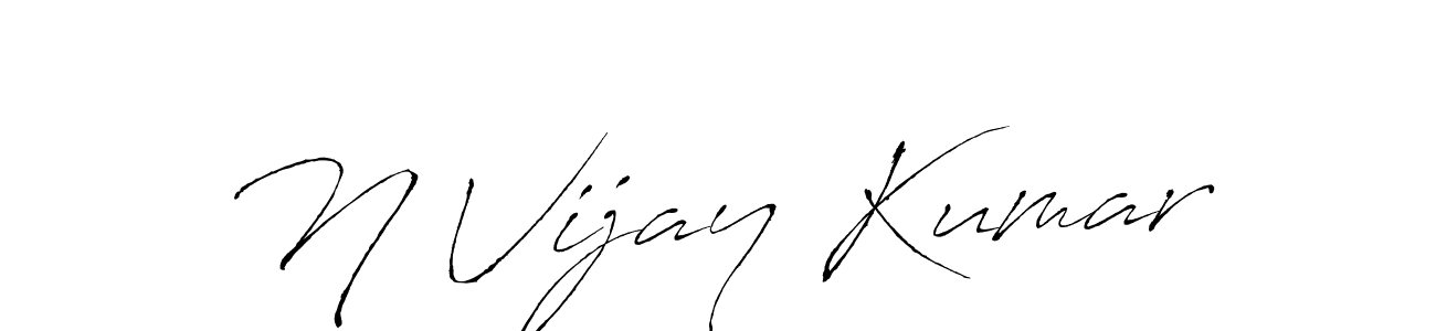 You should practise on your own different ways (Antro_Vectra) to write your name (N Vijay Kumar) in signature. don't let someone else do it for you. N Vijay Kumar signature style 6 images and pictures png