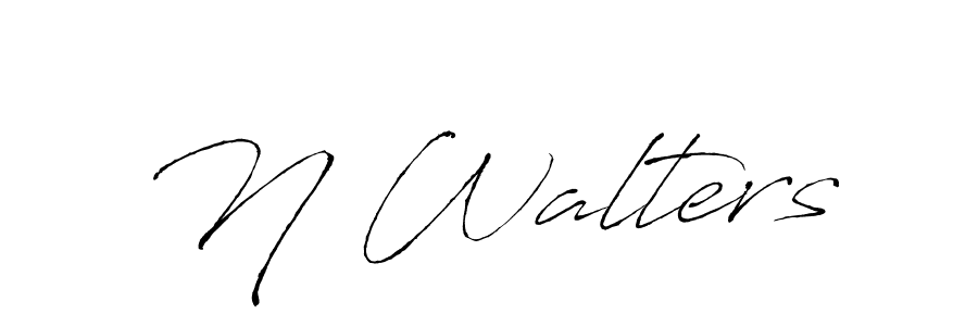 Create a beautiful signature design for name N Walters. With this signature (Antro_Vectra) fonts, you can make a handwritten signature for free. N Walters signature style 6 images and pictures png