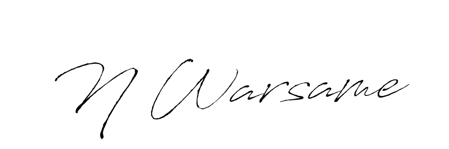 It looks lik you need a new signature style for name N Warsame. Design unique handwritten (Antro_Vectra) signature with our free signature maker in just a few clicks. N Warsame signature style 6 images and pictures png