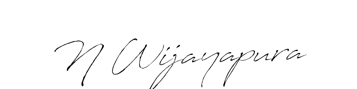 How to make N Wijayapura name signature. Use Antro_Vectra style for creating short signs online. This is the latest handwritten sign. N Wijayapura signature style 6 images and pictures png