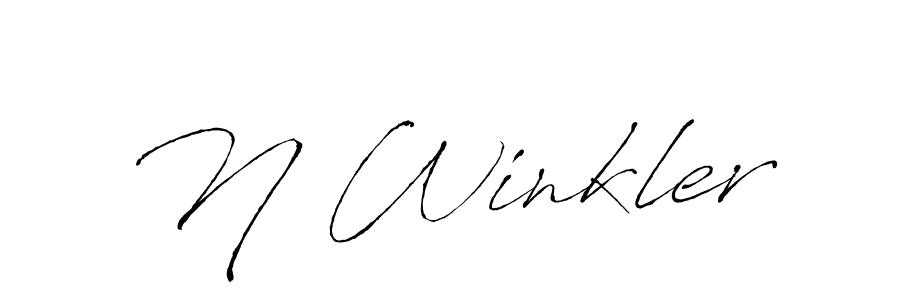 N Winkler stylish signature style. Best Handwritten Sign (Antro_Vectra) for my name. Handwritten Signature Collection Ideas for my name N Winkler. N Winkler signature style 6 images and pictures png