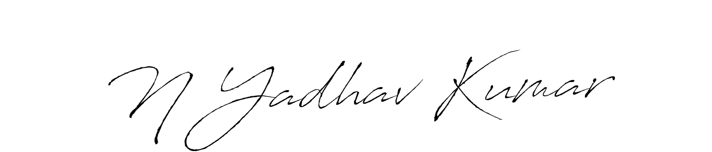 Make a short N Yadhav Kumar signature style. Manage your documents anywhere anytime using Antro_Vectra. Create and add eSignatures, submit forms, share and send files easily. N Yadhav Kumar signature style 6 images and pictures png