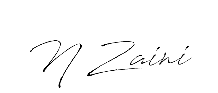 Also we have N Zaini name is the best signature style. Create professional handwritten signature collection using Antro_Vectra autograph style. N Zaini signature style 6 images and pictures png