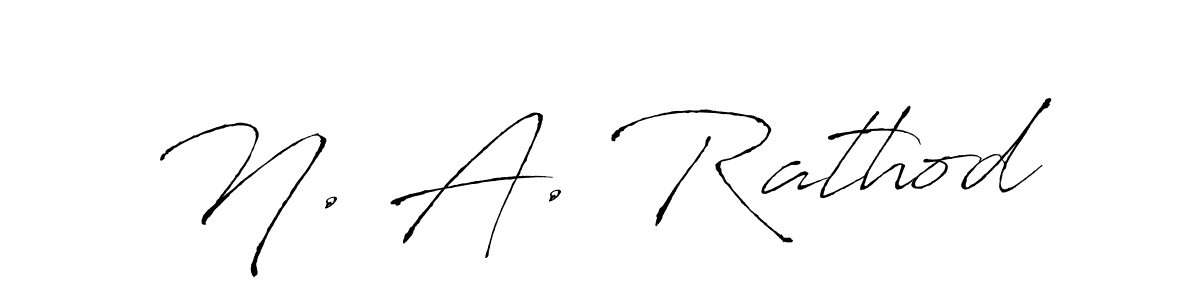 The best way (Antro_Vectra) to make a short signature is to pick only two or three words in your name. The name N. A. Rathod include a total of six letters. For converting this name. N. A. Rathod signature style 6 images and pictures png