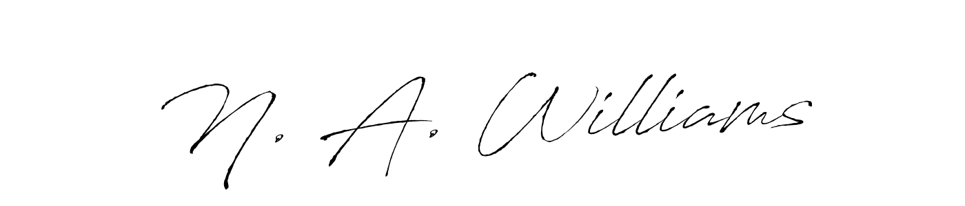 if you are searching for the best signature style for your name N. A. Williams. so please give up your signature search. here we have designed multiple signature styles  using Antro_Vectra. N. A. Williams signature style 6 images and pictures png