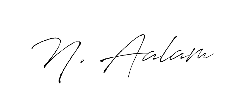 Make a beautiful signature design for name N. Aalam. With this signature (Antro_Vectra) style, you can create a handwritten signature for free. N. Aalam signature style 6 images and pictures png
