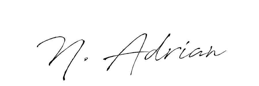 Design your own signature with our free online signature maker. With this signature software, you can create a handwritten (Antro_Vectra) signature for name N. Adrian. N. Adrian signature style 6 images and pictures png