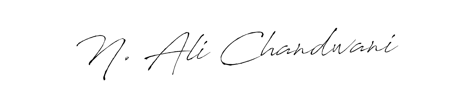 How to make N. Ali Chandwani name signature. Use Antro_Vectra style for creating short signs online. This is the latest handwritten sign. N. Ali Chandwani signature style 6 images and pictures png