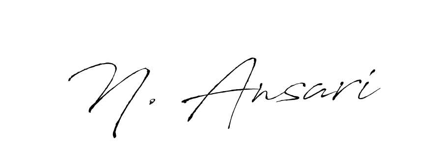 Create a beautiful signature design for name N. Ansari. With this signature (Antro_Vectra) fonts, you can make a handwritten signature for free. N. Ansari signature style 6 images and pictures png