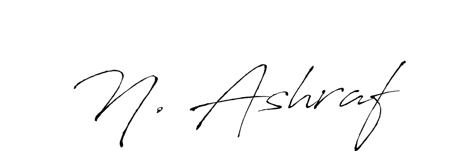The best way (Antro_Vectra) to make a short signature is to pick only two or three words in your name. The name N. Ashraf include a total of six letters. For converting this name. N. Ashraf signature style 6 images and pictures png