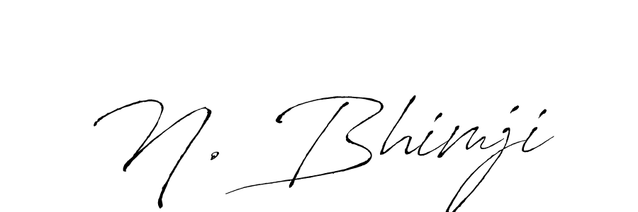 N. Bhimji stylish signature style. Best Handwritten Sign (Antro_Vectra) for my name. Handwritten Signature Collection Ideas for my name N. Bhimji. N. Bhimji signature style 6 images and pictures png