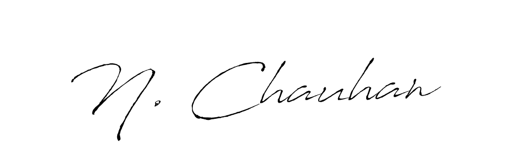 The best way (Antro_Vectra) to make a short signature is to pick only two or three words in your name. The name N. Chauhan include a total of six letters. For converting this name. N. Chauhan signature style 6 images and pictures png