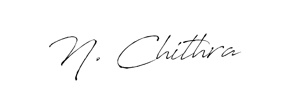 The best way (Antro_Vectra) to make a short signature is to pick only two or three words in your name. The name N. Chithra include a total of six letters. For converting this name. N. Chithra signature style 6 images and pictures png