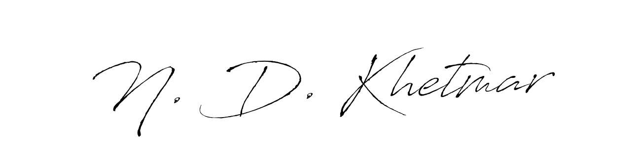 Here are the top 10 professional signature styles for the name N. D. Khetmar. These are the best autograph styles you can use for your name. N. D. Khetmar signature style 6 images and pictures png