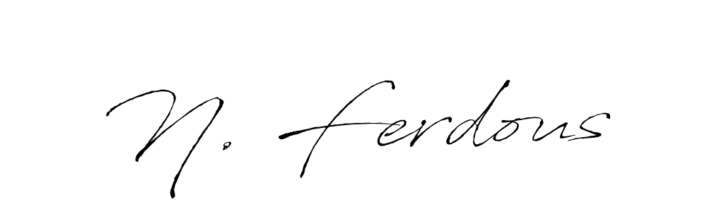 Antro_Vectra is a professional signature style that is perfect for those who want to add a touch of class to their signature. It is also a great choice for those who want to make their signature more unique. Get N. Ferdous name to fancy signature for free. N. Ferdous signature style 6 images and pictures png