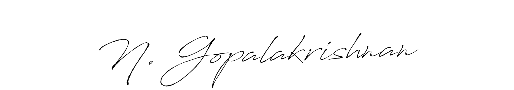 Design your own signature with our free online signature maker. With this signature software, you can create a handwritten (Antro_Vectra) signature for name N. Gopalakrishnan. N. Gopalakrishnan signature style 6 images and pictures png