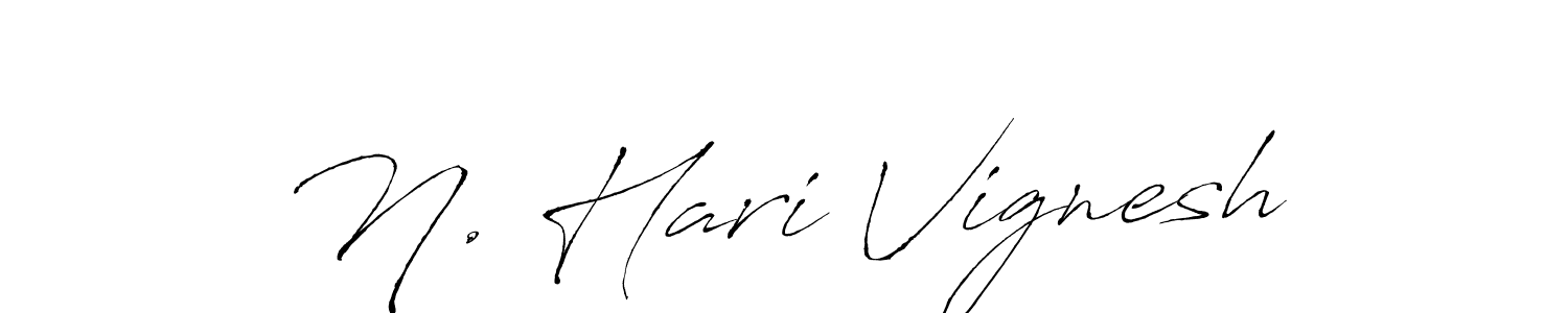 How to make N. Hari Vignesh signature? Antro_Vectra is a professional autograph style. Create handwritten signature for N. Hari Vignesh name. N. Hari Vignesh signature style 6 images and pictures png